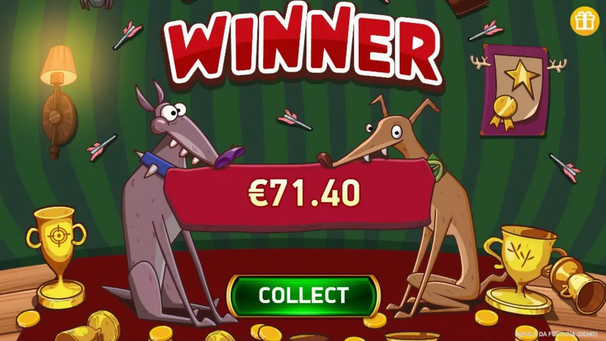 Tampilan visual slot Buffalo da Fortuna dengan latar belakang alam liar Amerika.